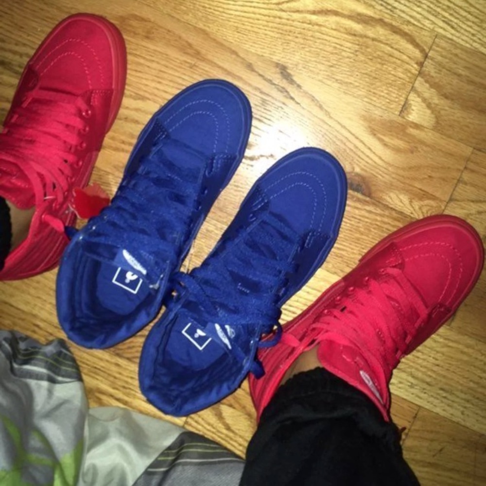 All red vans
